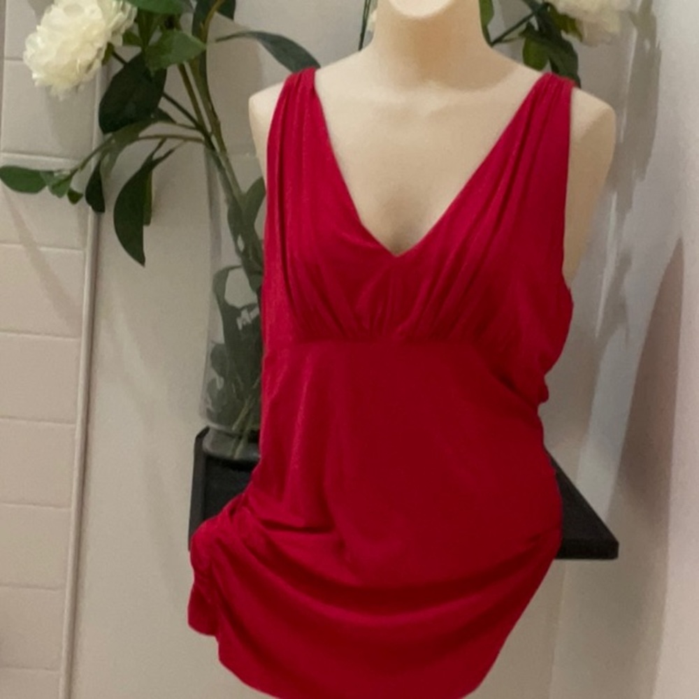 Cabi Vibrant Red Sleeveless Top